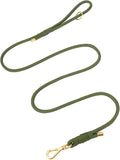 5FT Dog Leash 5/16 inch Puppy Cat Rope Lead | Misty Green, with Anti-tangle Swivel Clip, Comfortable Non-slip Grip Handle, Ideal for Daily Walks, for Small Medium Dogs by Sunraymascota