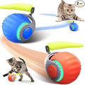 2 Pack Interactive Cat Toy for Indoor Cats, Two Speed Smart Automatic Cat Toy Moving Ball with Tail, Rechargeable Motion Activated Cat Toys for Bored Indoor Adult Cats(Orange & Blue) by PawsomeFinds