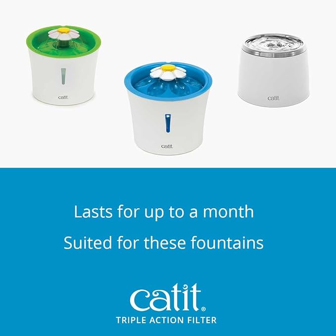 Catit Triple Action Replacement Original Water Fountain Filters, 2 Pack – Official Replacement Filters for Catit Cat Drinking Water Fountains | Official Replacement Filters for Catit Cat Drinking Water Fountains - Image 7