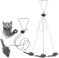 Kalimdor Interactive Cat Feather Toys,Retractable Teaser Toy ，Hanging Interactive Toys for Indoor Cats Kitten Play Chase Exercise, Kitten Mental Exercise Toys (2 Pack) by Kalimdor