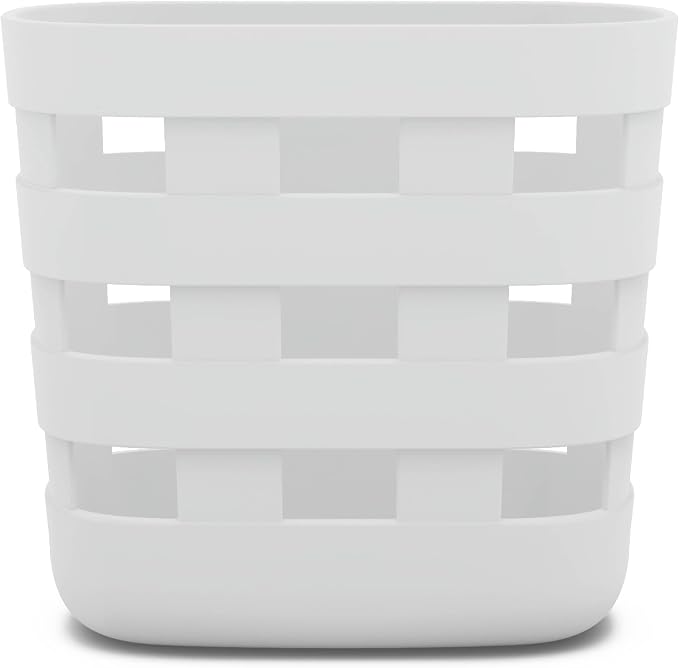 Lalo Bath Time Storage Bin, Removable Drying Bin for Bathtub | Bathtub Storage to Keep Items Organized and Dry, Secure Wall Attachment for Shower or Bath, Non-Toxic Plastic, Coconut by Lalo