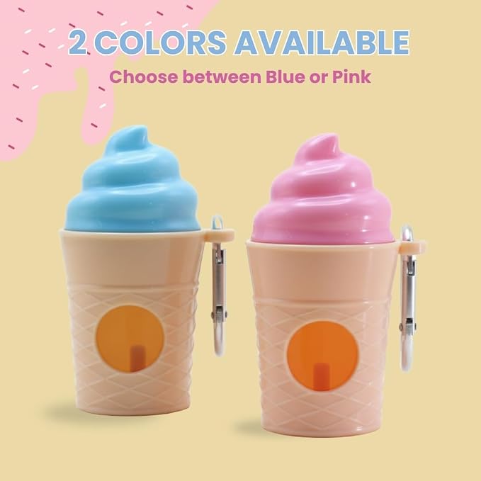 Ice Cream Dog Bag Dispenser | One Clip Doggie Poop Bag Holder | Bags Waste Container for Leash for Small Medium Large All Size Dogs | Cute and Fun Design | 15 Bags Included | Pink Color - Image 3
