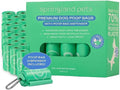 Springland Recycled Plastic Poop Bags for Dogs, 300 of Bags + 1 Dispenser | Premium thick & durable bags, leak proof, easy-open tab, unscented, no dangle bag holder for leash included by Springland