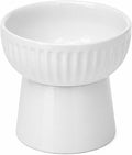 SunGrow Ceramic Cat Bowl with Stand, Suitable Eating Height for Pets, Raised Food Bowl, Mealtime for Your Cats, Stoneware Feeding Station by SunGrow