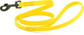 Dogline Biothane Waterproof Dog Leash Strong Coated Nylon Webbing with Black Hardware Odor-Proof Easy to Clean High Performance for Small or Large Dogs Made in USA 4 or 6 ft Lead, Lemon Yellow by Dogline