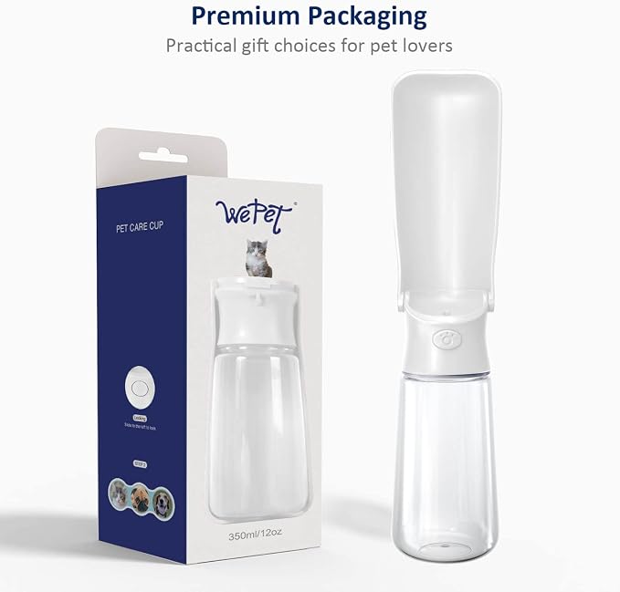 WePet Foldable Portable Dog Water Bottle Puppy Water Dispenser with Drinking Feeder, 19 OZ, High-Temperature Resistant Leak Proof for Pets Outdoor Walking, Hiking, Travel, Food Grade Plastic BPA Free - Image 7
