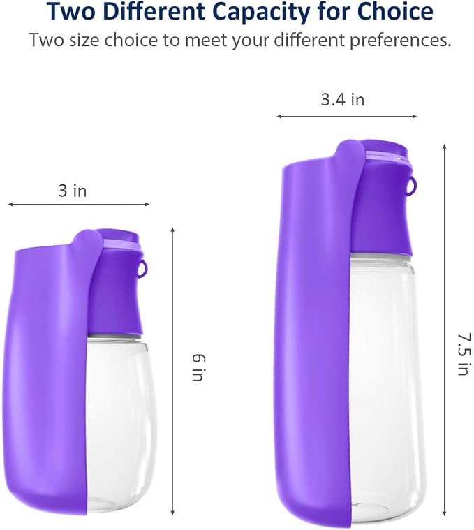 WePet Foldable Portable Dog Water Bottle Puppy Water Dispenser with Drinking Feeder, 12 OZ, High-Temperature Resistant Leak Proof for Pets Outdoor Walking, Hiking, Travel, Food Grade Plastic BPA Free - Image 4