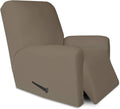 PureFit Stretc Recliner Chair Covers Fleece Soft Couch Covers for Sofa | Natural 4-Pieces Recliner Slipcover Pocket Couch Protector, Fleece Sofa Cover Washable with Non Slip Elastic Bottom by PureFit