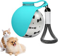 Portable Pet Water Bottle, 285ml/10 Oz Stainless Steel Compact Dog Drinking Bottles Leak Proof Cat Travel Water Bottles with Foldable Silicone Bowl for Outdoor Walking Hiking by Mioyoow