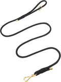 5FT Dog Leash 5/16 inch Puppy Cat Rope Lead | Black, with Anti-tangle Swivel Clip, Comfortable Non-slip Grip Handle, Ideal for Daily Walks, for Small Medium Dogs by Sunraymascota