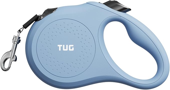 TUG Quest Retractable Dog Leash | 360° Tangle-Free | 16 ft Tape (L, Blue) by TUG