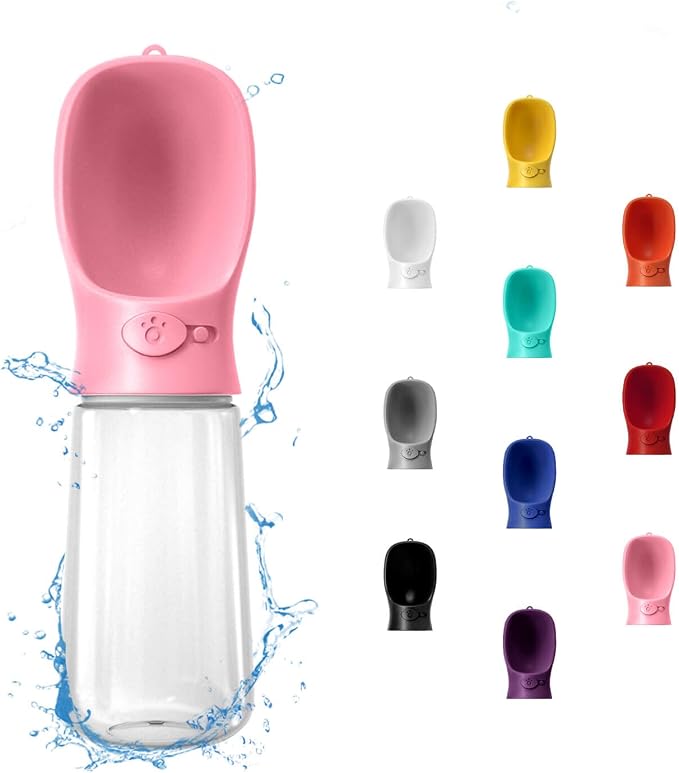 WePet Portable Dog Water Bottle, 19 OZ, Leak Proof Puppy Water Dispenser with Drinking Feeder for Pets Outdoor Walking, Hiking, Travel, Food Grade Plastic by WePet