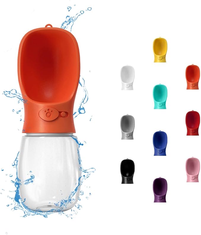 WePet Portable Dog Water Bottle, 12 OZ, Leak Proof Puppy Water Dispenser with Drinking Feeder for Pets Outdoor Walking, Hiking, Travel, Food Grade Plastic by WePet