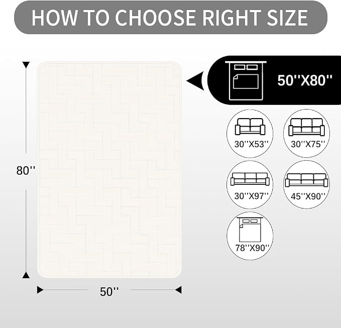 fuguitex Waterproof Dog Bed Cover Couch Cover for Pet Anti-Slip Cat Mat Pet Pad Blanket for Sofa Chair Recliner Bed Furniture Protrctor - Image 7