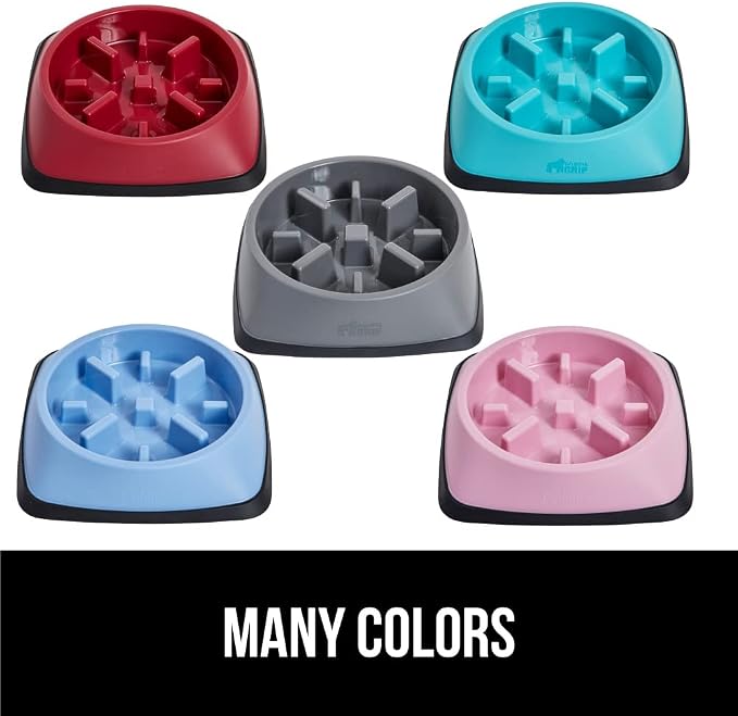GORILLA GRIP® Patented Slow Feeder Dog and Cat Bowl, BPA Free, 2 Cup Pink | Interactive Puzzle Toy for Food Training Enrichment, Keeps Pets Busy and Prevents Puppy Overeating, All Breeds - Image 9