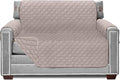 Sofa Shield® Couch Chair and Half Slip Cover with Strap, Light Taupe | Reversible Furniture Protector, Stain and Tear Resistant Cushion Cover, Machine Washable Slipcover for Pets, Cats 70 inch by SofaShield