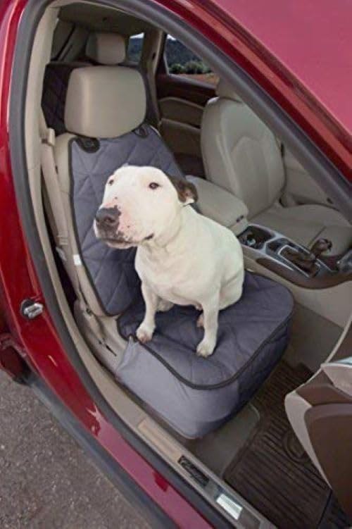 4Knines Heavy Duty Front Bucket Seat Cover for Dogs, Waterproof, Grey | Heavy-duty with K9-Shield waterproof protection. Fits captain & bucket seats. Nonslip. Easy install & clean. - Image 5