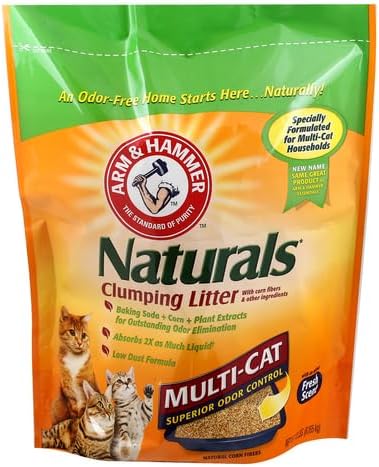 ARM & HAMMER Naturals Clumping Cat, Litter Odor Control, Multi Cat Litter, 18 lb. Bag (Pack of 2) - Image 2