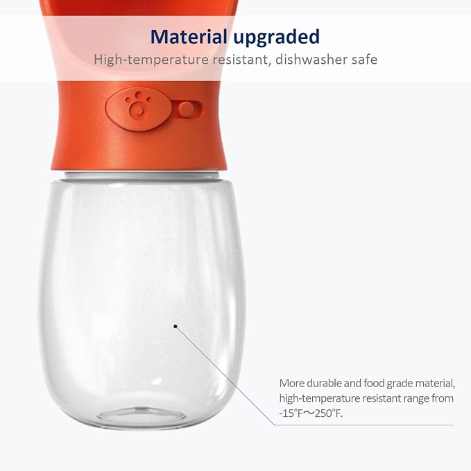 WePet Portable Dog Water Bottle, 12 OZ, Leak Proof Puppy Water Dispenser with Drinking Feeder for Pets Outdoor Walking, Hiking, Travel, Food Grade Plastic - Image 5