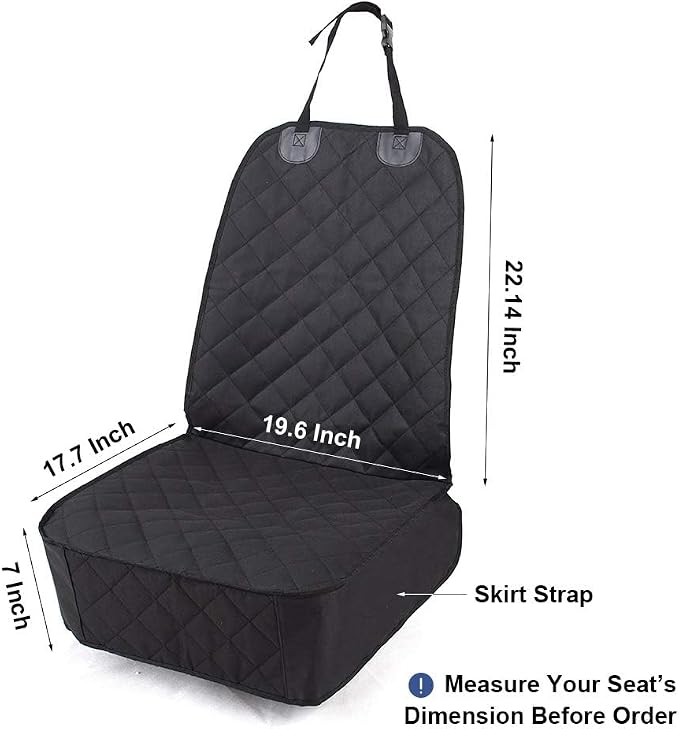 HONEST OUTFITTERS Dog Car Seat Cover 2 Pack, Waterproof Front Seat Car Cover for Cars, Trucks, and Suvs, Pet Front Cover for Cars, Nonslip Dog Seat Cover, Black - Image 2