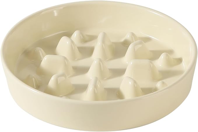 Havniva Dog Bowls Slow Feeder, Ceramic Slow Feeder Dog Bowls for Fast Eater | 1.6 Cups Dog Food Bowl Puzzle Feeder, Slow Feeding Bowls for Medium Breed, Non-Slip Base, Anti-Choking by Havniva