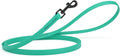 Dogline Biothane Waterproof Dog Leash Strong Coated Nylon Webbing with Black Hardware Odor-Proof Easy to Clean High Performance for Small or Large Dogs Made in USA 4 or 6 ft Lead, Teal by Dogline