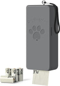Dog Poop Bag Dispenser for Hanging Use, Grey Poop Bag Holder with Magnetic Closure, Includes 4 Rolls (60 Bags) by qeerable