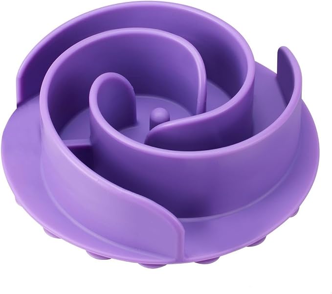 Slow Feeder Dog Bowls Insert, Bestalk Soft Silicone Slow Eating Feeder Insert with Suction Cups for Small, Medium and Large Dogs, Fit into Basic and Elevated Bowls by BESTALK