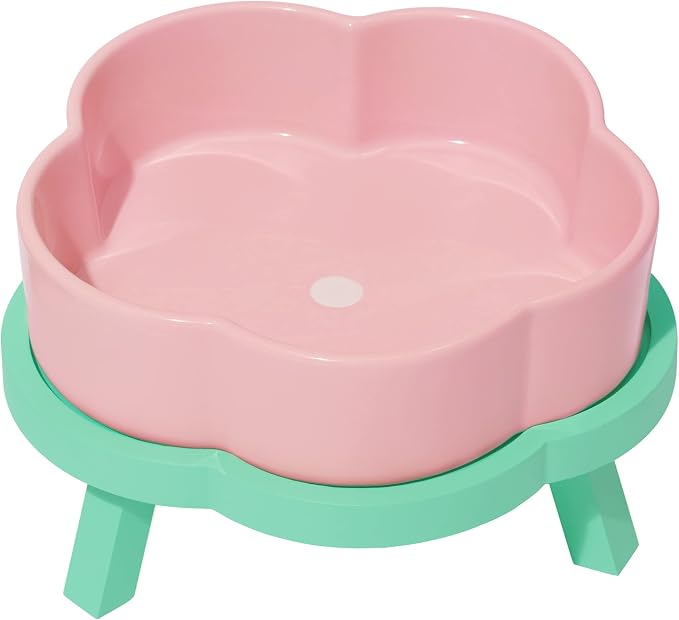 VETRESKA Elevated Dog Bowls Large Breed, 40 oz Ceramic Raised Dog Bowl | Flower-Shaped Food Water Bowl with Bamboo Stand, Feeding Dish Bowls for Medium/Large Dogs and Cats - Image 8