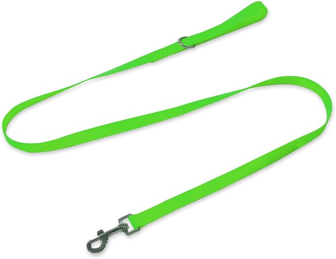 Waterproof Dog Leash, 5/6 FT Durable Odor-Proof Dog Leashes with Strong Metal Hooks Fits Small Medium or Large Dogs (Green, 5FT - 3/4 inch Width) by KiddingPets