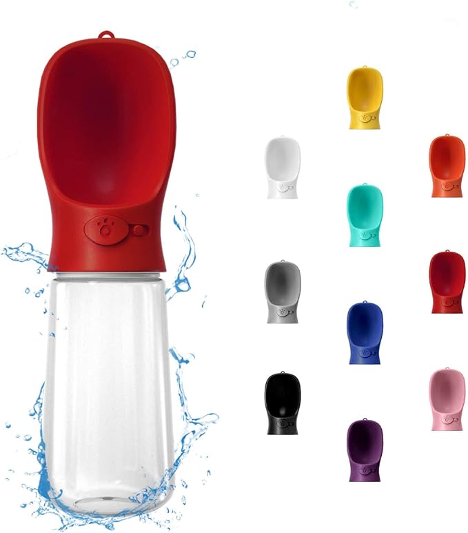 WePet Portable Dog Water Bottle, 19 OZ, Leak Proof Puppy Water Dispenser with Drinking Feeder for Pets Outdoor Walking, Hiking, Travel, Food Grade Plastic by WePet