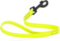 Dogline Biothane Waterproof Dog Leash Strong Coated Nylon Webbing with Black Hardware Odor-Proof Easy to Clean High Performance for Small or Large Dogs Made in USA 2 ft Lead, Safety Yellow by Dogline