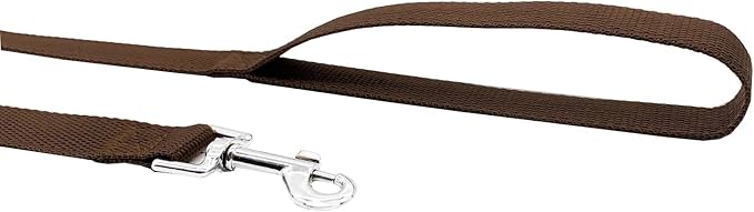 Nylon Training Dog Leash for Small Medium Large Dogs, 15ft 20ft 30ft 50ft Long Leash Dog/Puppy Lead for Obedience Recall Training, Camping (1" x 50ft, Brown) - Image 4