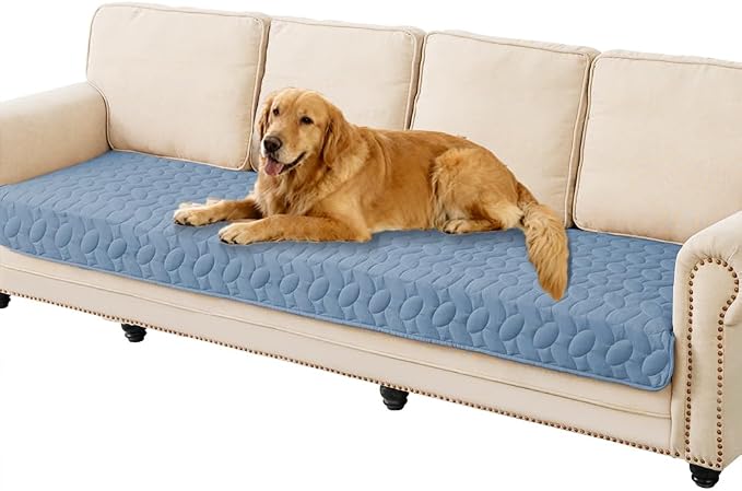 Ameritex Waterproof Pet Bed Cover Anti-Slip Dog Bed Blanket for Sofa and Furniture Waterproof New Pattern Design (Lightblue, 30x90 Inch (Pack of 1)) by Ameritex