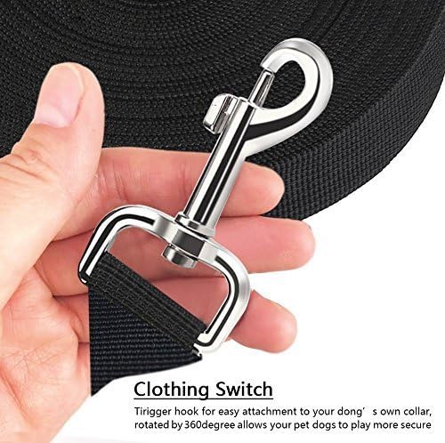 Hypeety Dog Training Leash Strong Nylon Lead for Training Walking, 3pcs | 3-pack nylon leashes, 5ft long with sturdy hook, sturdy lightweight traction rope, for puppy/dog/cat/rabbit, red/blue/black - Image 8