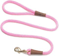 Mendota Pet Snap Leash - British-Style Braided Dog Lead, Made in The USA - Pink, 1/2 in x 4 ft - for Large Breeds by MendotaPet