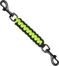 Dog Collar Safety Clip, Collar Companion, Handmade Backup Safety Strap, Double-Ended Clip Leash Connector, Suitable for Dog Harnesses, Prong, Pinch Collars (Black,Fluoro Green, 1 Pack) by Unknown