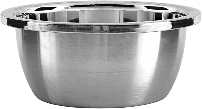 Dog Bowl, Stainless Steel for Large Breeds, 9.5 x 3.9 Inch, 74-oz Capacity | Stainless SUS 304, Thick, Broad Rim for Handling - Fits ZPirates Raised Bamboo Dog Feeder by ZPirates
