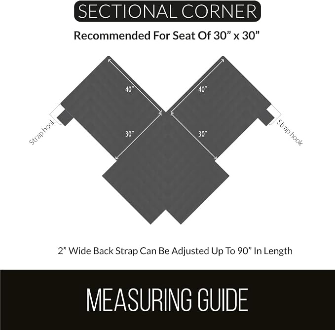 Sofa Shield® Couch Sectional Corner Slip Cover with Strap, Chocolate | Reversible Furniture Protector, Stain and Tear Resistant Cushion Cover, Machine Washable Slipcover for Pets, Cats 70 inch - Image 5