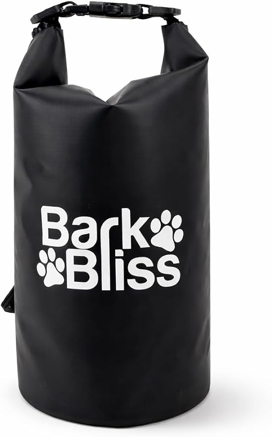 Reusable Odor Proof Dog Poop Bag Holder for Walks, Leashes, Water Resistant Wag Bags for Backpacking, Dog Hiking Bag, Black, 2L by BarkBliss