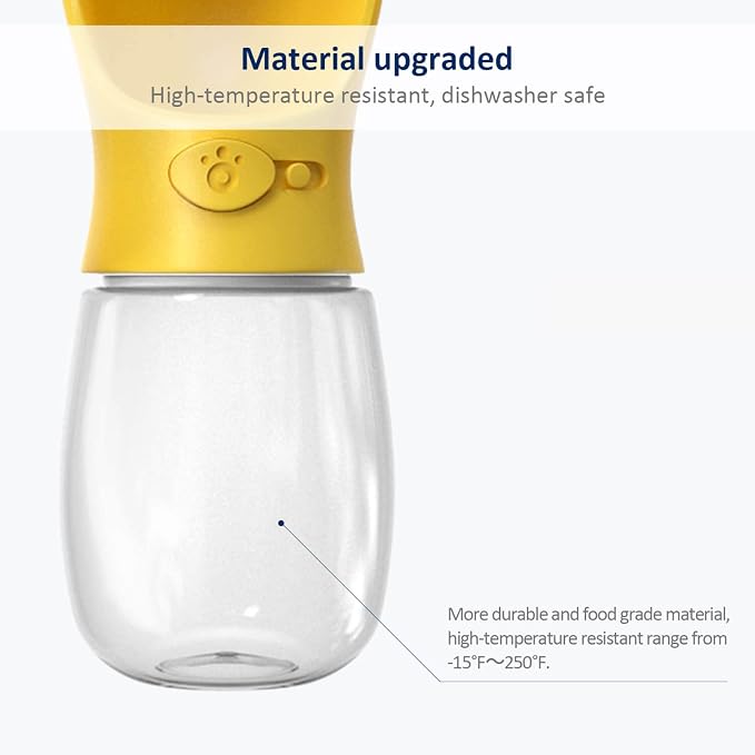 WePet Portable Dog Water Bottle, 12 OZ, Leak Proof Puppy Water Dispenser with Drinking Feeder for Pets Outdoor Walking, Hiking, Travel, Food Grade Plastic - Image 5