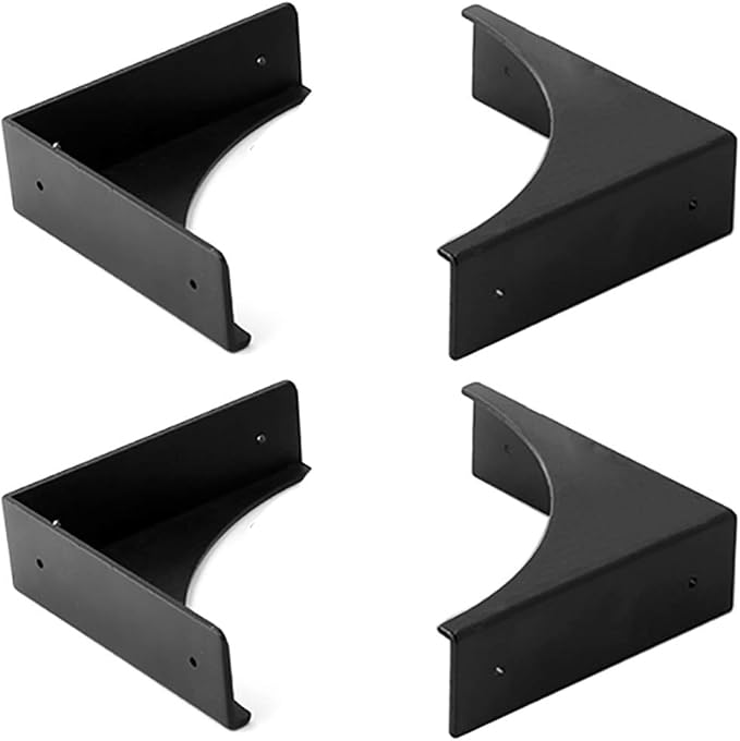 Pack of 4 Antique Zinc Alloy Box Corner Protector Edge Safety Guard Cabinet Furniture Corner Bumpers (No Printing Black) by RFORPLY