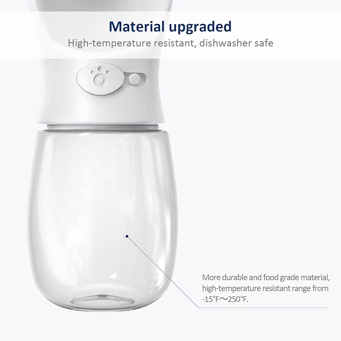 WePet Portable Dog Water Bottle, 12 OZ, Leak Proof Puppy Water Dispenser with Drinking Feeder for Pets Outdoor Walking, Hiking, Travel, Food Grade Plastic - Image 5