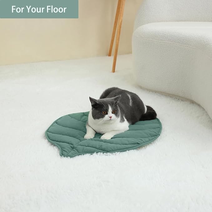 Letalong 30 X 20 Inch Leaf Shaped Cotton Cat Bed Pad, Warming Cat Mat, Pet Warming Pad for Cats, Warmer Mat for Feral and Indoor Cats, 2025 Enlarged and Thickened Leaf Beds - Image 7