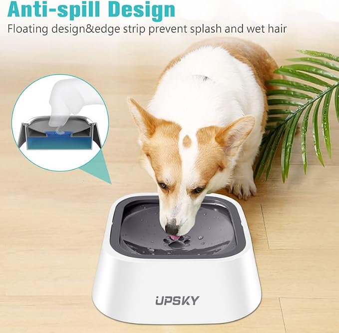 UPSKY 35oz No-Spill Pet Water Bowl, Slow Water Feeder for Dogs and Cats | Splash-Proof Bowls, Slow Drinking Pet Dish, Easy-Clean Dishwasher Safe, Portable For Travel - Image 4
