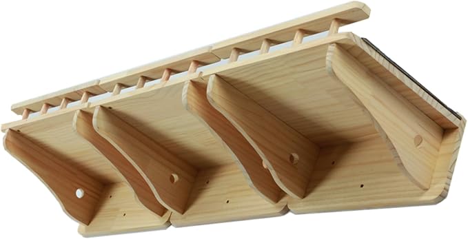 SHENGOCASE 47.2" x 11.8" Natural Solid Wood Wall Mounted Cat Shelves, Superhighway Walkway Balcony with Guardrail Wall Furniture, Steps Stairs, Perch - Image 2