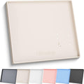 22" x 19" Extra Thick Silicone Mat Waterproof with Raised Edge, Beige | Under Sink Mat for Kitchen & Bathroom, Kitchen Cabinet Liner, Multi-Purpose for Storage & Protection by ukeetap