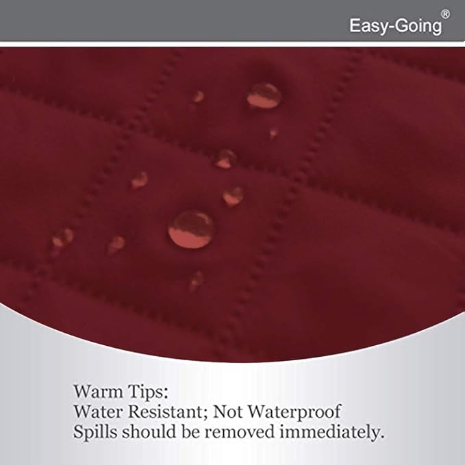 Easy-Going Reversible Couch Cover for 3 Cushion Couch Sofa Cover for Dogs Water Resistant Furniture Protector Cover with Foam Sticks Elastic Straps for Pet Cat (Sofa, Christmas Red/Ivory) | Large, Washable Slipcover For Dogs, Water Resistant Furniture ... - Image 4