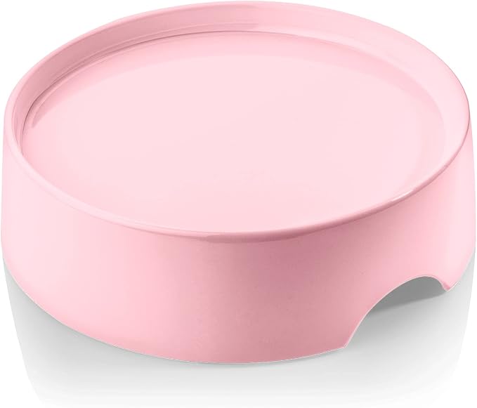 CatGuru Food Table for Cat Bowls, Elevated Feeding Station for Cat Food Bowl, Raised Stand for Pet Food and Water Bowls, Pet Feeder for Indoor Cats, Stress Free Stand for Pet Dishes (Pink, Standard) by CatGuru