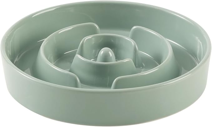 Havniva Dog Bowls Slow Feeder, Ceramic Slow Feeder Dog Bowls for Fast Eater | 1.2 Cups Dog Food Bowl Puzzle Feeder, Slow Feeding Bowls for Small & Medium Breed, Non-Slip Base, Anti-Choking by Havniva